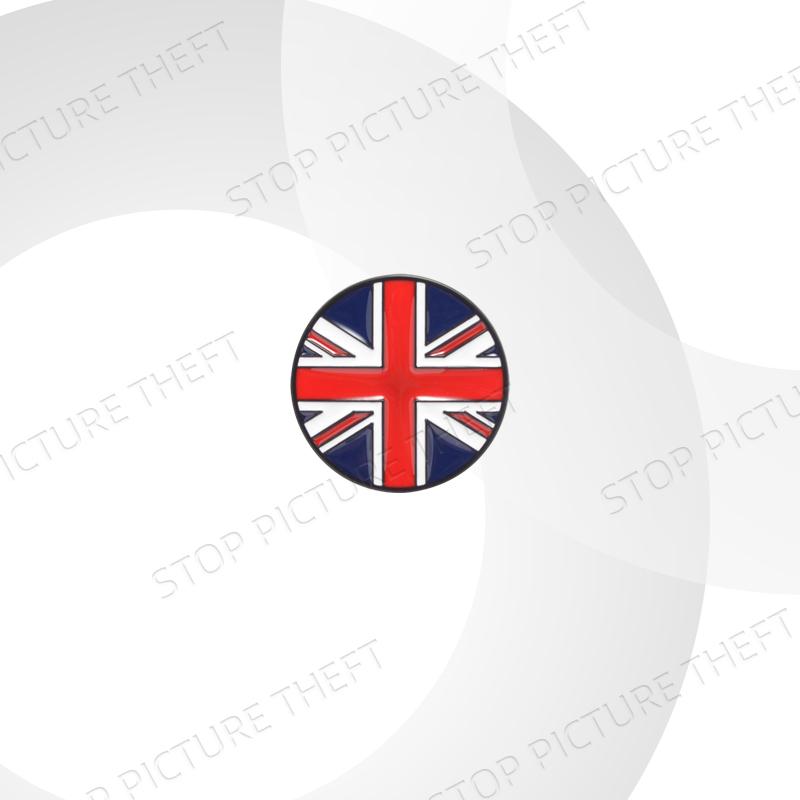 1Pc Metal Alloy Diamond Inlaid Style Union Jack British Flag Logo Car Trunk Fender Sticker Side Emblem Badge Decorative Accessories