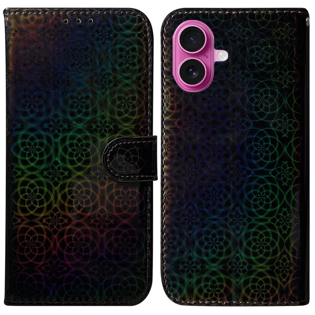 For iPhone 17 Stand Case Dazzling Flower Leather Phone Cover