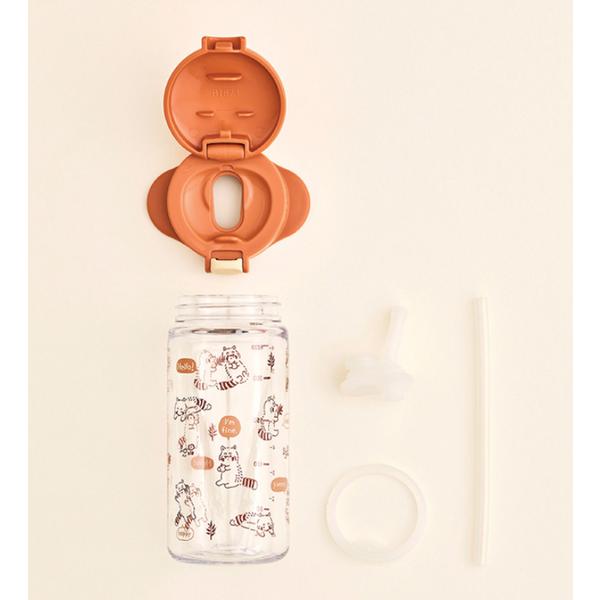 Richell AQ Slim hrníček se slámkou R 240 ml, Hnědý, 1 kus