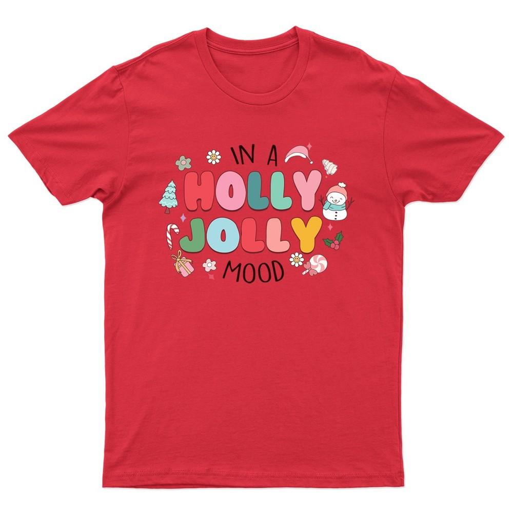 In A Holly Jolly TShirt Unisex Gift Retro Seasonal Funny Xmas Santa Unisexs S