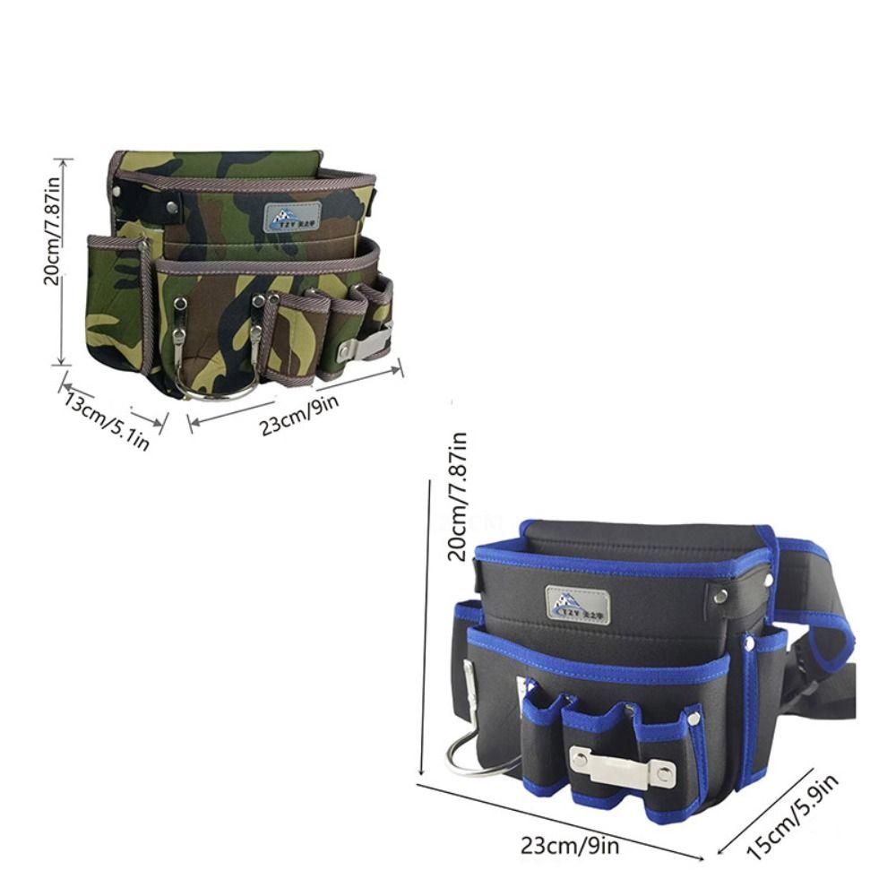 Oxford Cloth Electrician Waist Bag Multi-Pocket Tool Bag Tool Pouch Belt  Maintenance