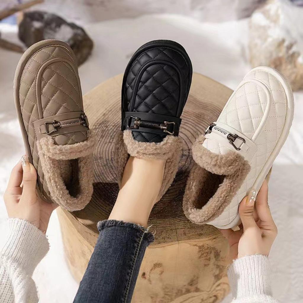 Ladies, Warm Shoes, Cotton Shoes, Non Slip Shoes, Wear-resistant, Comfortable Shoes, Soft Soled Shoes, Plush Cotton