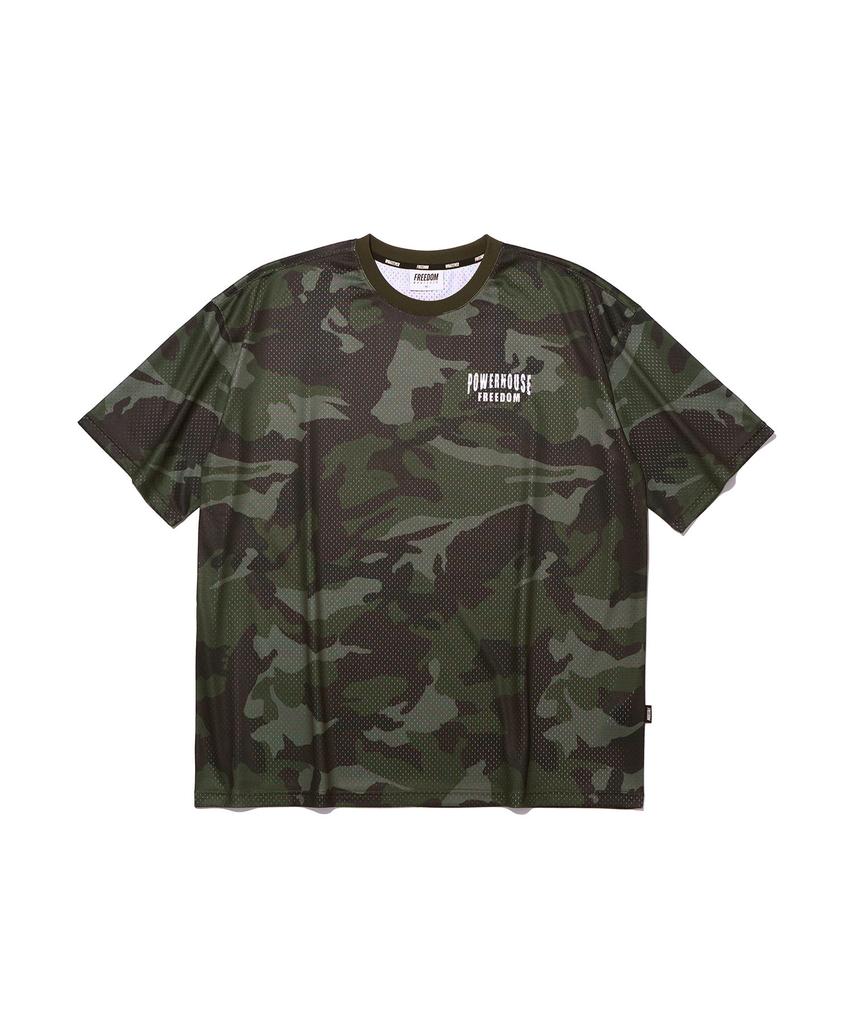 FREEDOM Powerhouse Mesh Oversized T-Shirt (Deep Camo)