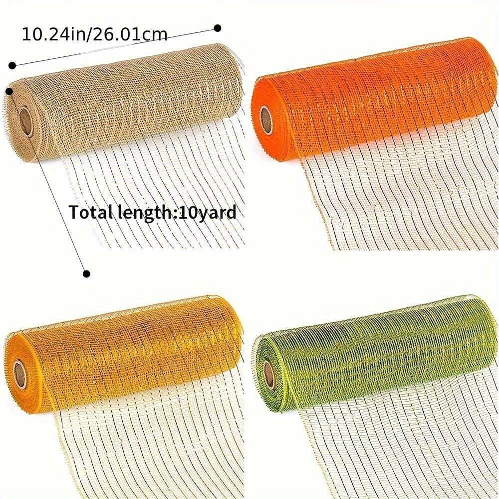 4 role Poly DIY Decor Plasă, 10 inch x 30 ft Panglici decorative din plasă de vacanță pentru coronițe Decoratiuni pentru brad de Crăciun Decor pentru petreceri Articole pentru artizanat