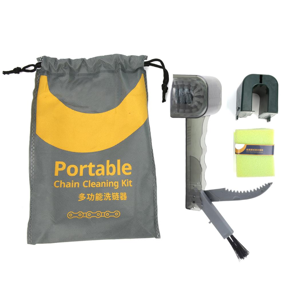 Bisiklet Zinciri Çoklu?Fonksiyonel Temizlik Aletleri Seti Zincir Temizleyici Yumuşak Fırça Sünger Kiti