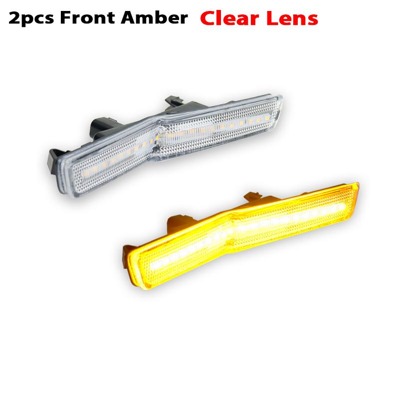 4pcs Car Lamp For 2015-2022 Dodge Challenger SRT Hellcat Widebody  Front & Rear Side Marker Lamps ,Turn Signal Parking