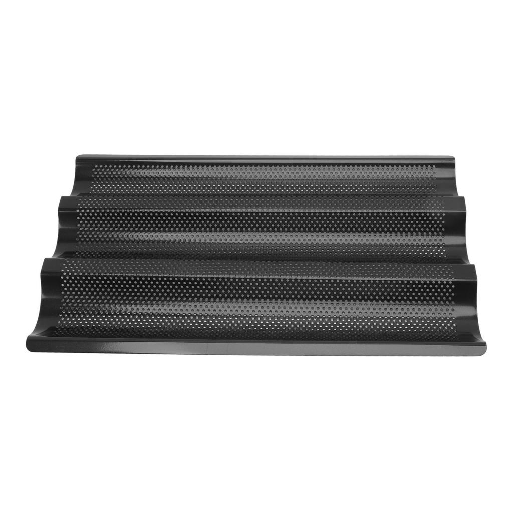 Baguette Pan Stainless Steel U Shape Uniform Heating Perforated Design French Bread Baking Pan for Home Baguette