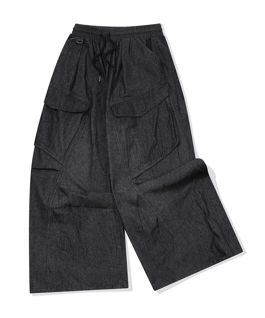CPGN STUDIO Washed Balloon Cargo Denim Pants Black