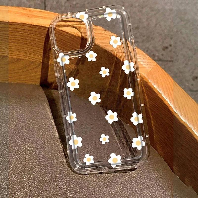 Summer Yellow And White Floral Fragments ForIPhone 17 16 15 14 Plus 13 12 Pro Max X XS XR 78 Plus SE2020 Cases Clear Cover