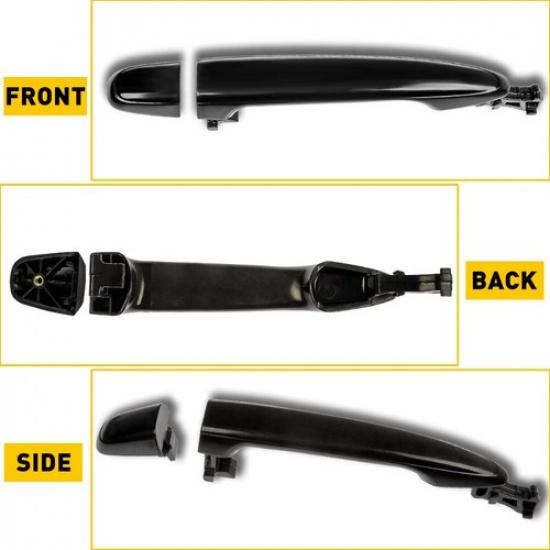 Exterior Door Handle Rear Left Or Right Side Black For 2003-2009 Toyota 4Runner