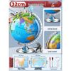 Magnetic Levitation 3D Globe for Students - Large Size, Ideal for Elementary & Junior High School