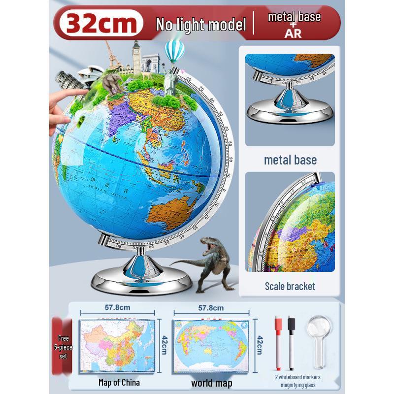 Magnetic Levitation 3D Globe for Students - Large Size, Ideal for Elementary & Junior High School
