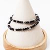 Jbans Classic East Black Slim Cut Agate Gemstone Bracelet (C2001-Ac583_Bk)