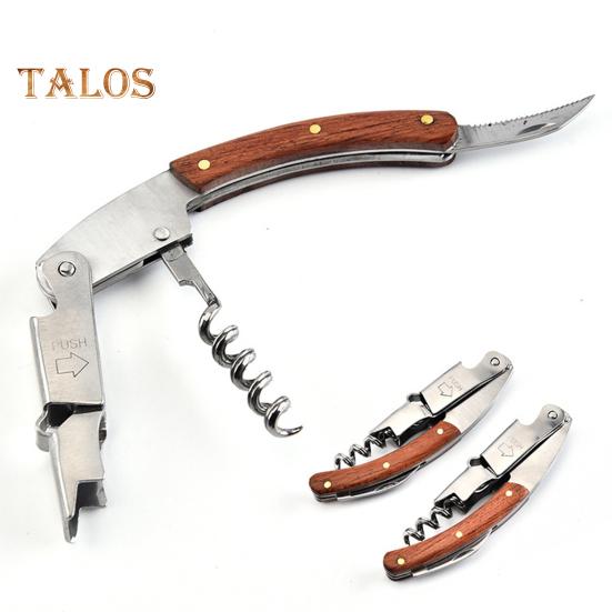 Bottle Opener Foldable Remove Beer Caps Wide Application Durable Manual 3-in-1 Bottle Opener Corkscrew with Cutter Household Supplies