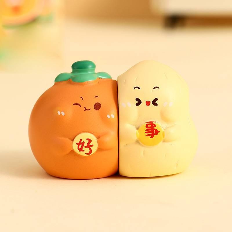 Figurine Bless Fruit Magnetic Desktop Decoration Workspace Celebrations Festive