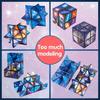 Starry Sky Themed Transforming Cube, Multi-Shape Puzzle Stress Relief Toy, Creative Transforming Board, Starry Texture Transforming Cube