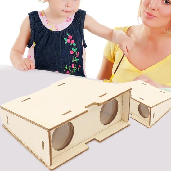 Buy 1 Set Interesting DIY Physical Wooden Craft Telescope Wooden