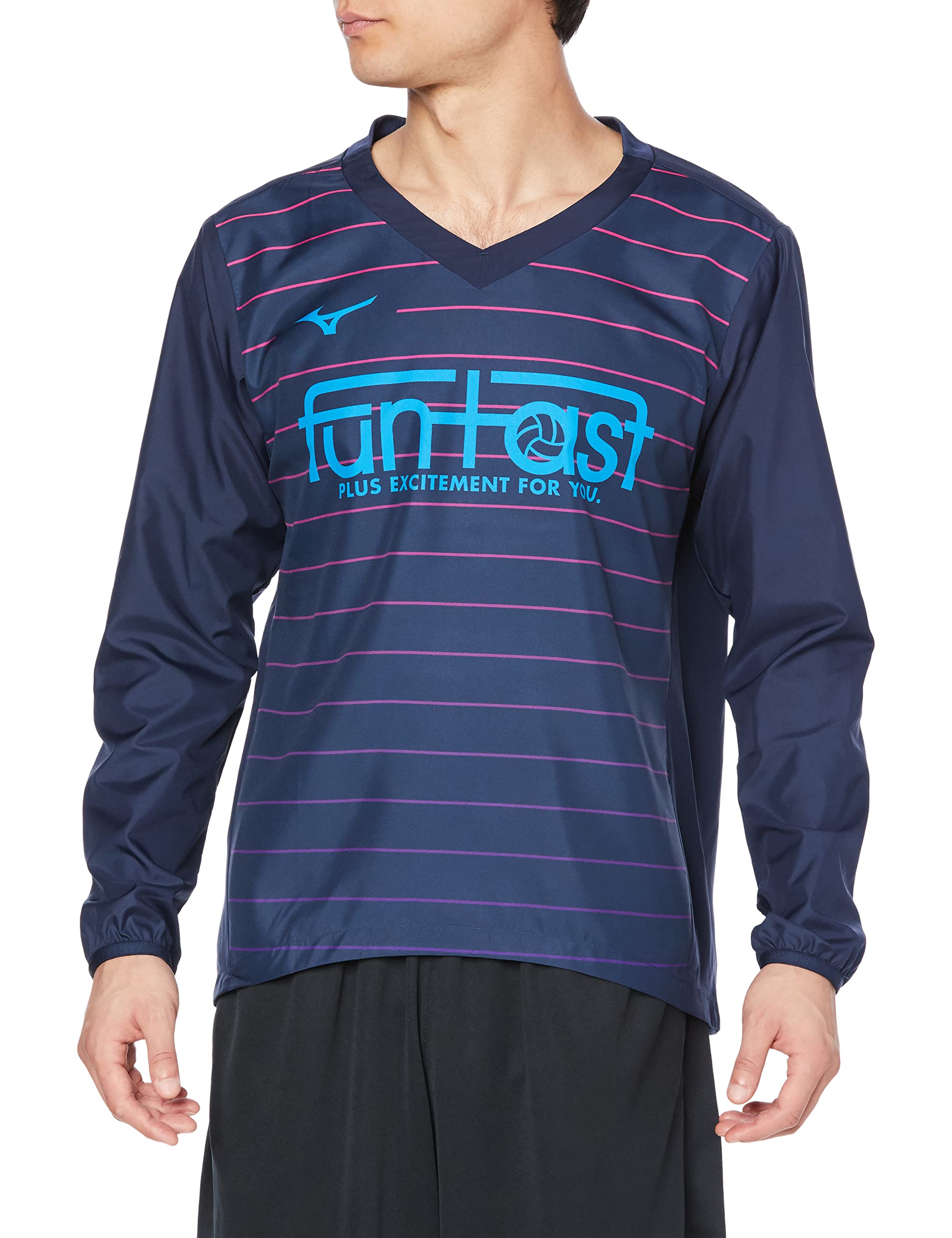 

Mizuno FUNTAST Volleyball Long Sleeve Dress Navy x Diva Size XL Apparel, Windbreaker, V2ME1521, Blue,