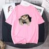 Creative Cat Design Unisex Loose-Fit Short-Sleeve T-Shirt for Couples
