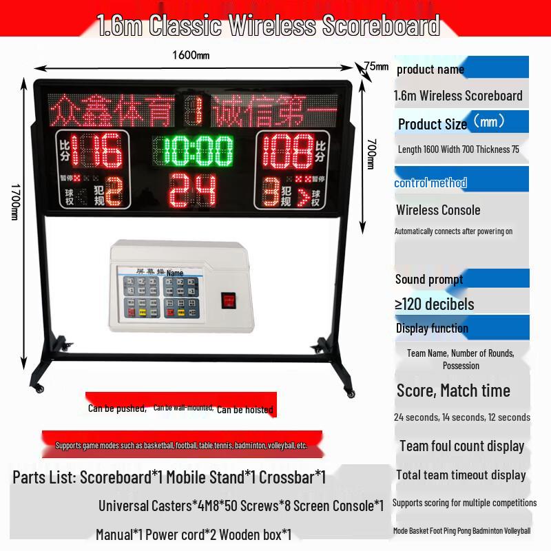 Wireless Multi-functional Electronic Scoreboard