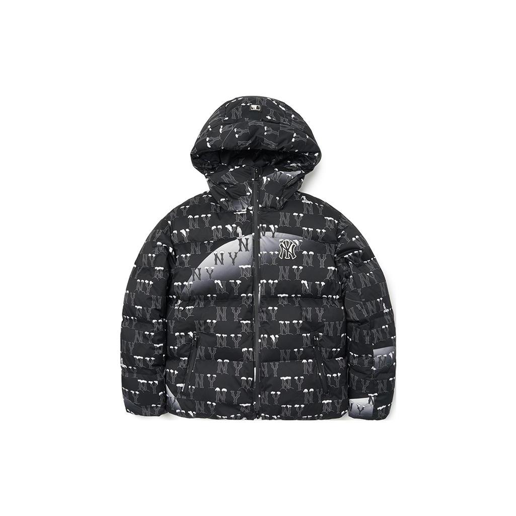 

New MLB Old Flower Down Jacket Short Women s Black 3FDJMS226-50BKS XS