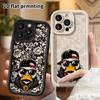 Phone Case: 2D Flat Design Suitable for iPhone 18 17 16 15 14 13 Pro Protective Case, Unisex, Hip-hop Duck, Christmas and Halloween Gift