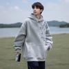 New Chinese National Wind Gray Hooded Sweater Men's New Autumn and Winter Loose Casual Clothes