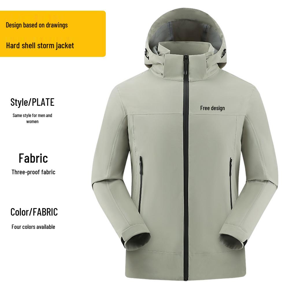 Waterproof Hard Shell Mountaineering Jacket for Climbing, Fishing, and Bird Watching