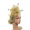Vintage Detachable Clip Feather Headband Mesh Veil Bridal Headdress Fascinators Hats Women