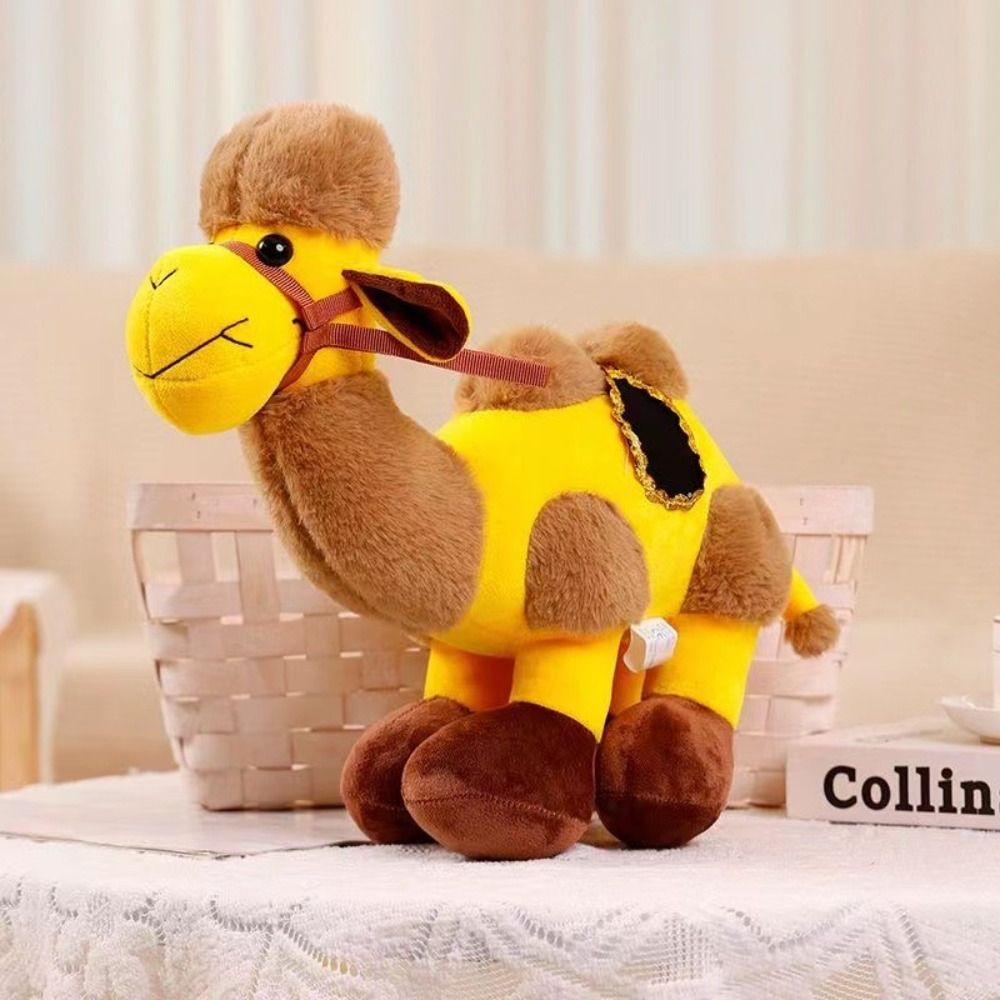Plush Desert Animal Soft Plush Stuffed Toy PP Cotton Cartoon Camel Shaped Doll  Home Party Decor