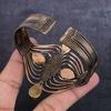 Burmise Sapphire Natural  Gemstone Copper Wire Wrap Cuff Bangle Adjustable w6O27