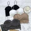 Summer Hollow Out Bras Backless Inner Tops For Women Sexy Push Up Bras Long Underwear Girls Lingerie Solid Simple Tank Tops