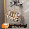 Punch-Free Bathroom Shelf & Shower Head Holder for Toiletries