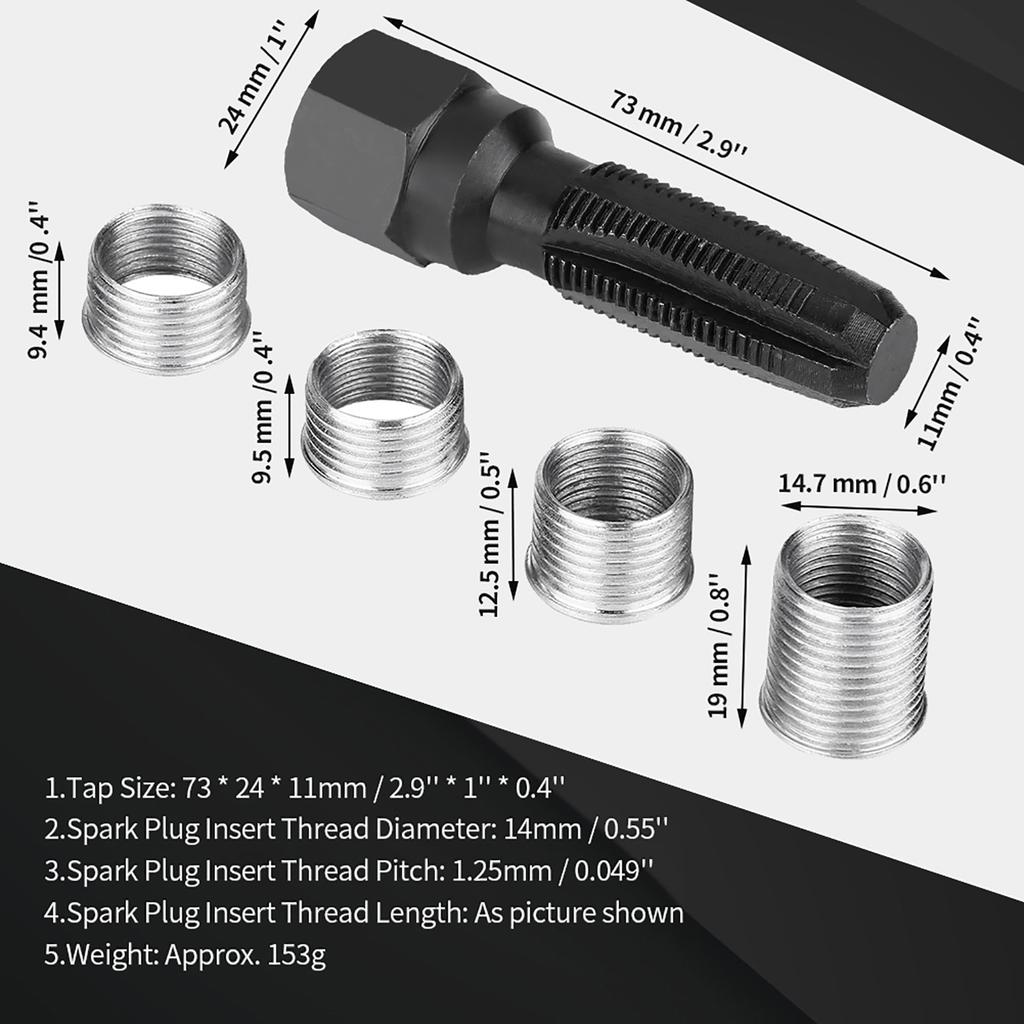 Carbon Steel   RE Thrd Tap Tools with Repair Inserts, Extension of Service Times by 14mm  ing Plugs [Maintenance- ]