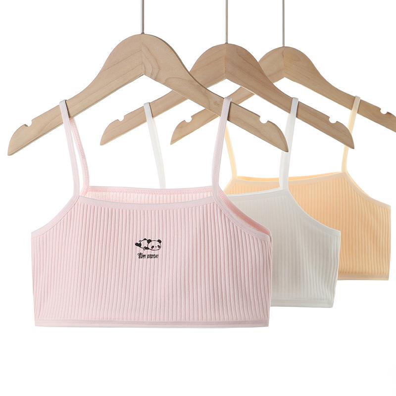 Breathable Cotton Teen Girl Developmental Period Underwear & Bandeau Camisole Set