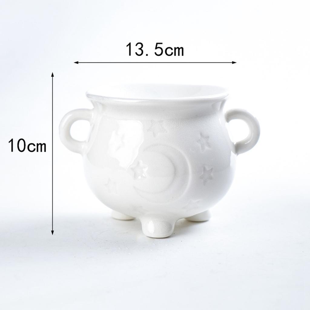 Ceramic Tealight Candle Holder Essential Oil Burner Desktop Ornaments Fragrance Warmer Oil Diffuser for Office Yoga Room Saunas