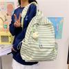 Niche Design Zebra Pattern Backpack for Women, Large Capacity Casual and Versatile Korean Version of Simple Schoolbag for Women