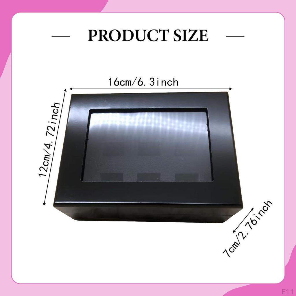 Box with Presentation Stand, Holder, Jewelry Organizer, Wooden Surface Smooth PU Coating,