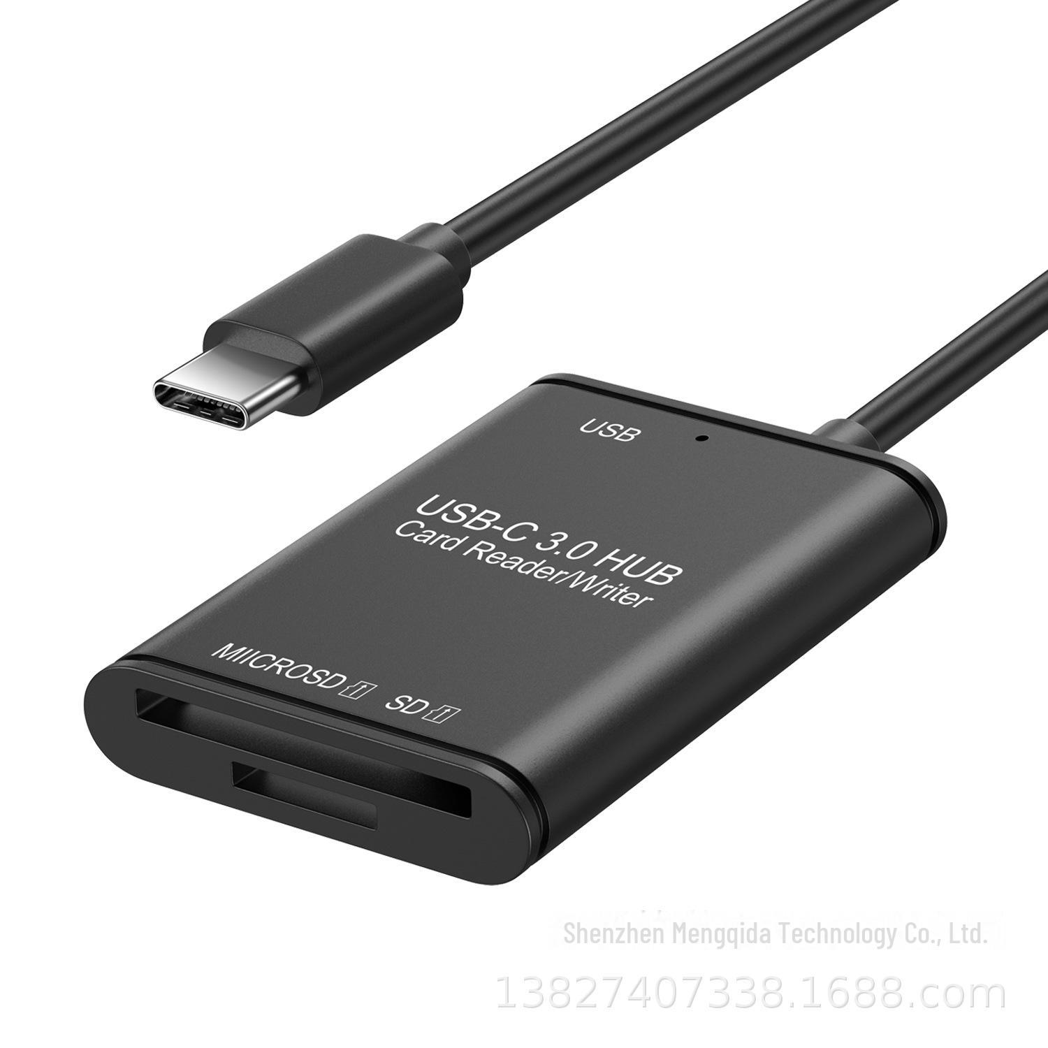 

USB 3.0 All-in-One Type-C OTG кард-ридер для мобильных телефонов supports SDTF card чёрный