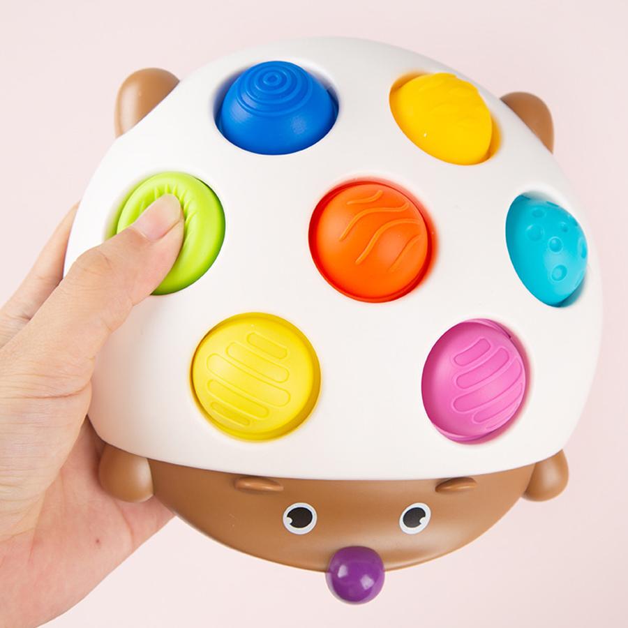 Baby Montessori Soft Fidget Sensory Toy Hedgehog Simple Dimple Tactile Developing Finger Exercise Board Toy For Baby 0 36 Month
