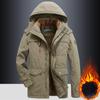 Winter Velvet Thickened Cotton-padded Jacket Medium and Long Cotton-padded Jacket Warm Cotton-padded Jacket Multi-pocket Jacket