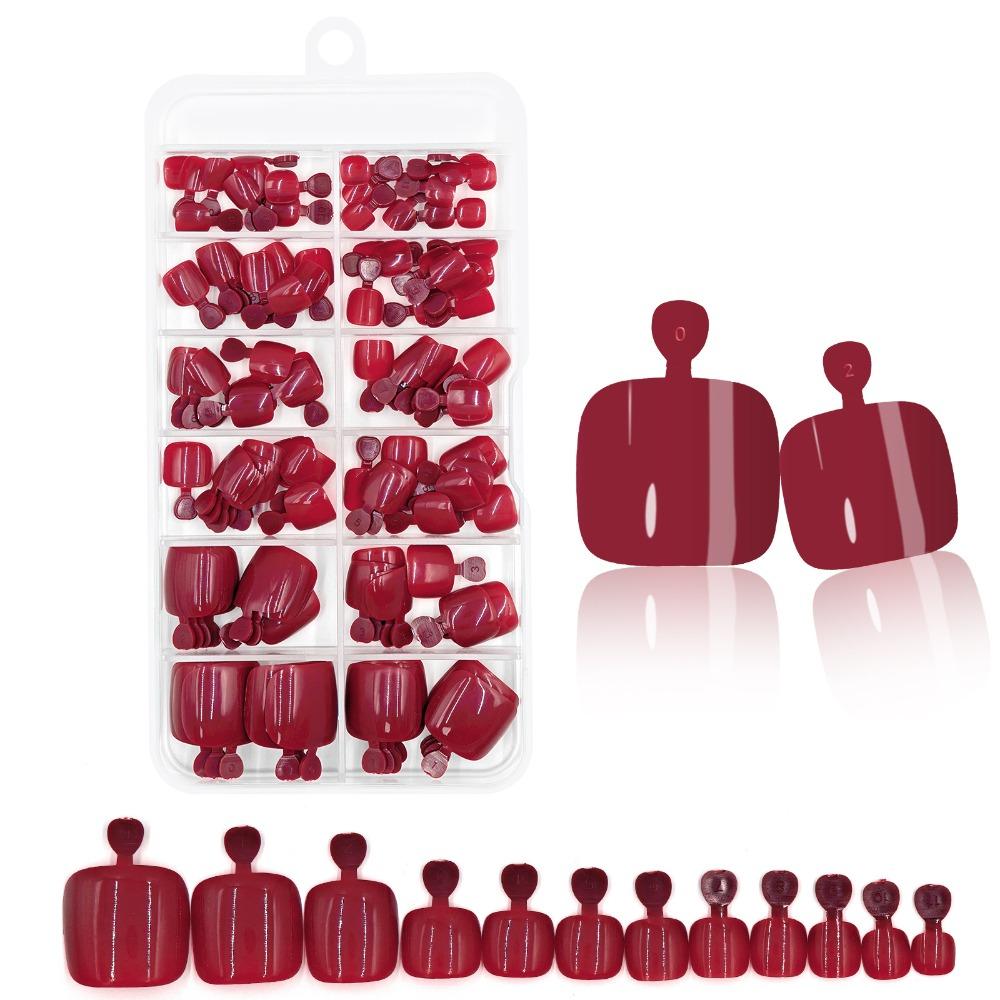 120Pcs Glossy Women Fake Toe Nails Nude Toe Nail Tips New Fake Toenails