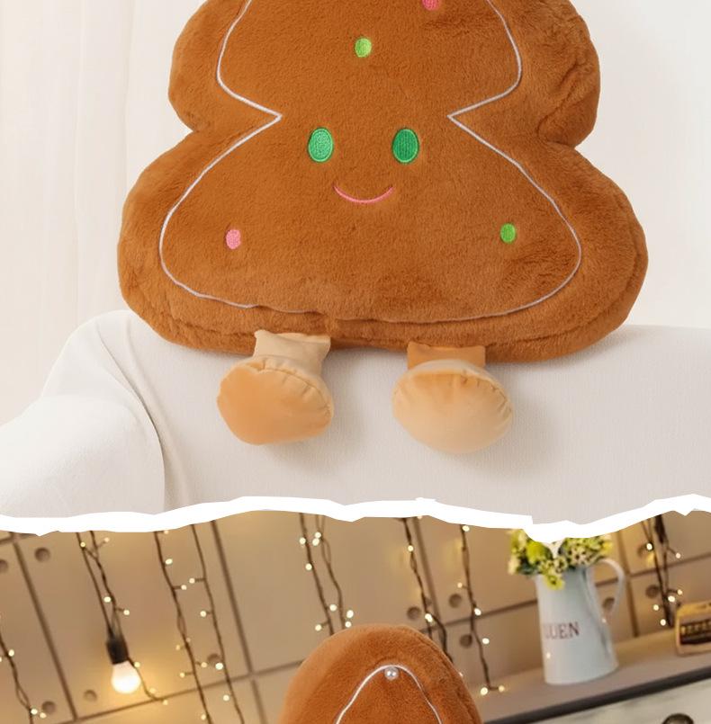 Adorable Ginger Hair Plush Toy: Soft Star Tree Cushion & Christmas Tree Doll Pillow