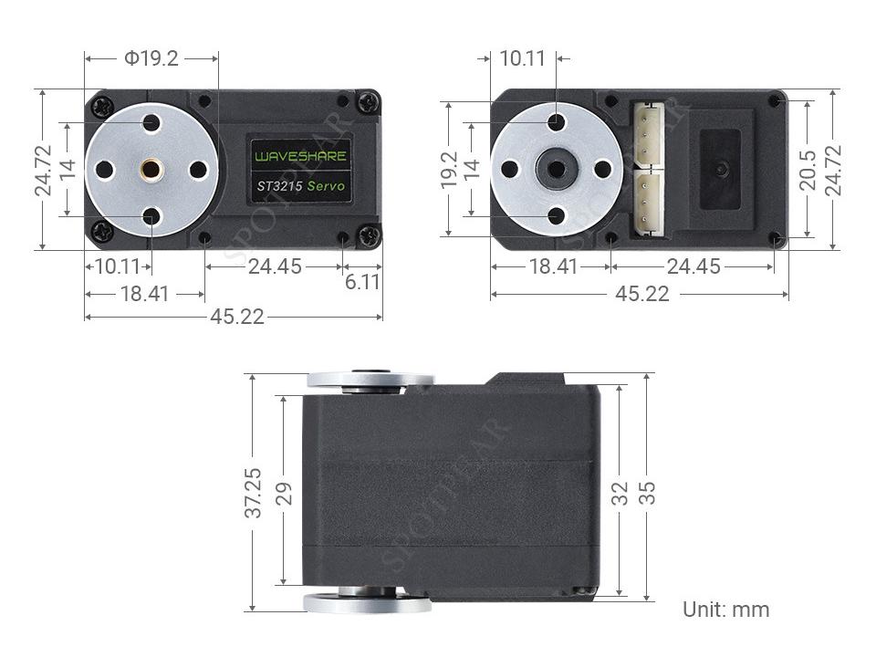 High Precision 30kg.cm Servo Motor with 360° Magnetic Encoder and Dual Mode