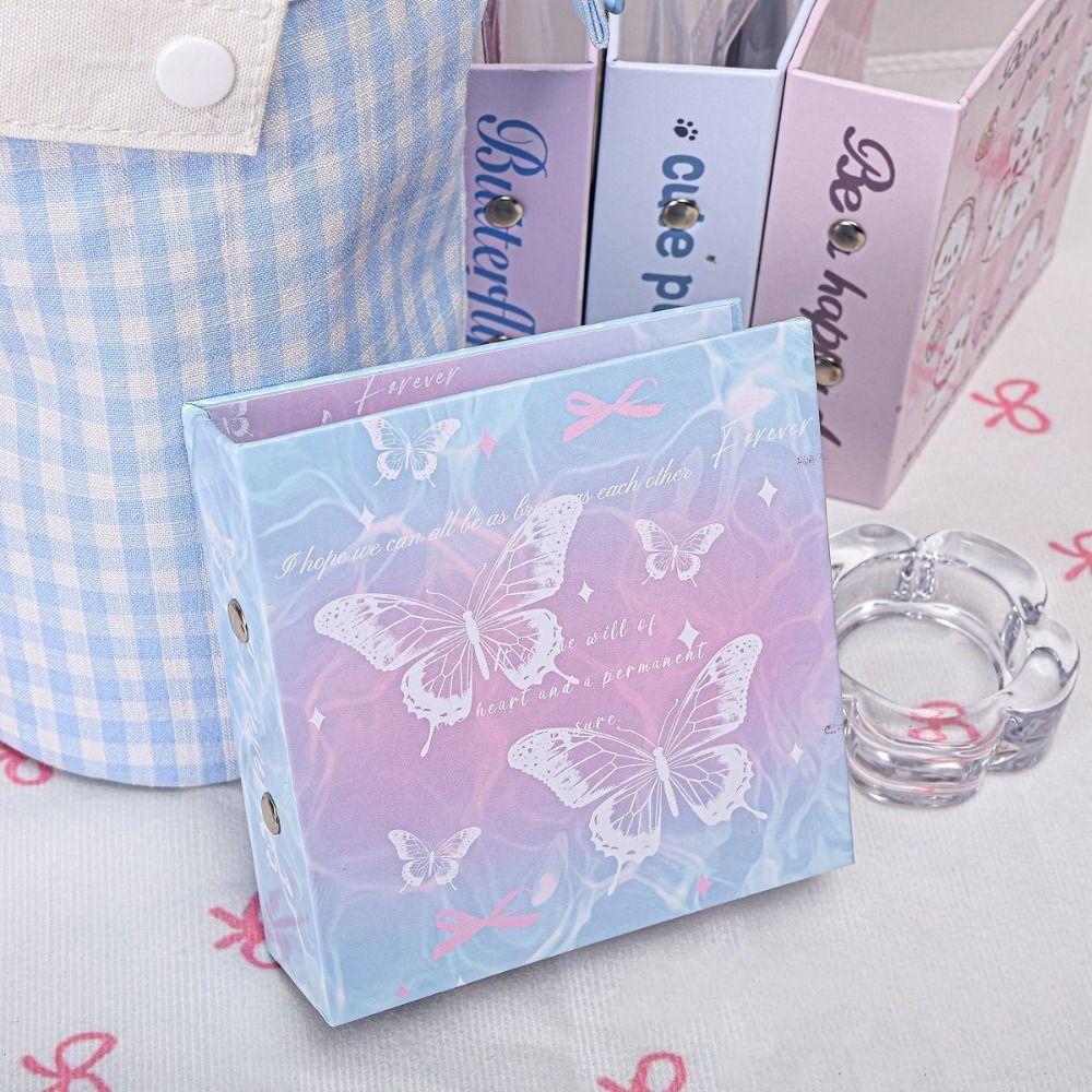 INS Butterfly/Puppy Design Photo Album Loose-leaf 3-inch Size 3-inch K-pop Idol Photo Binder Photocard Holder Fan Meeting