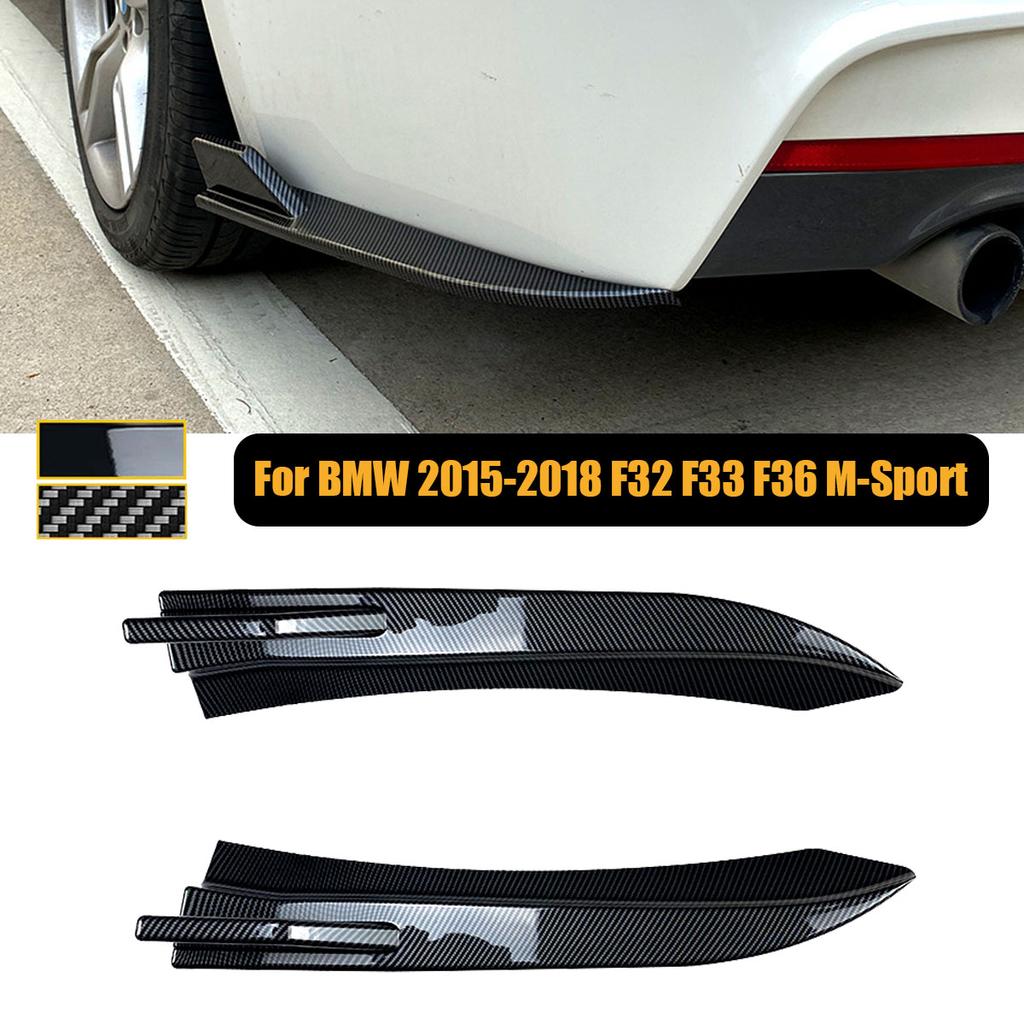 Rear Bumper Splitter Side Spoiler Canards Cover Body Kit Trim For BMW 2015-2018 F32 F33 F36 M-Sport M Tech Car