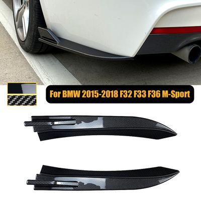 Rear Bumper Splitter Side Spoiler Canards Cover Body Kit Trim For BMW 2015-2018 F32 F33 F36 M-Sport M Tech Car
