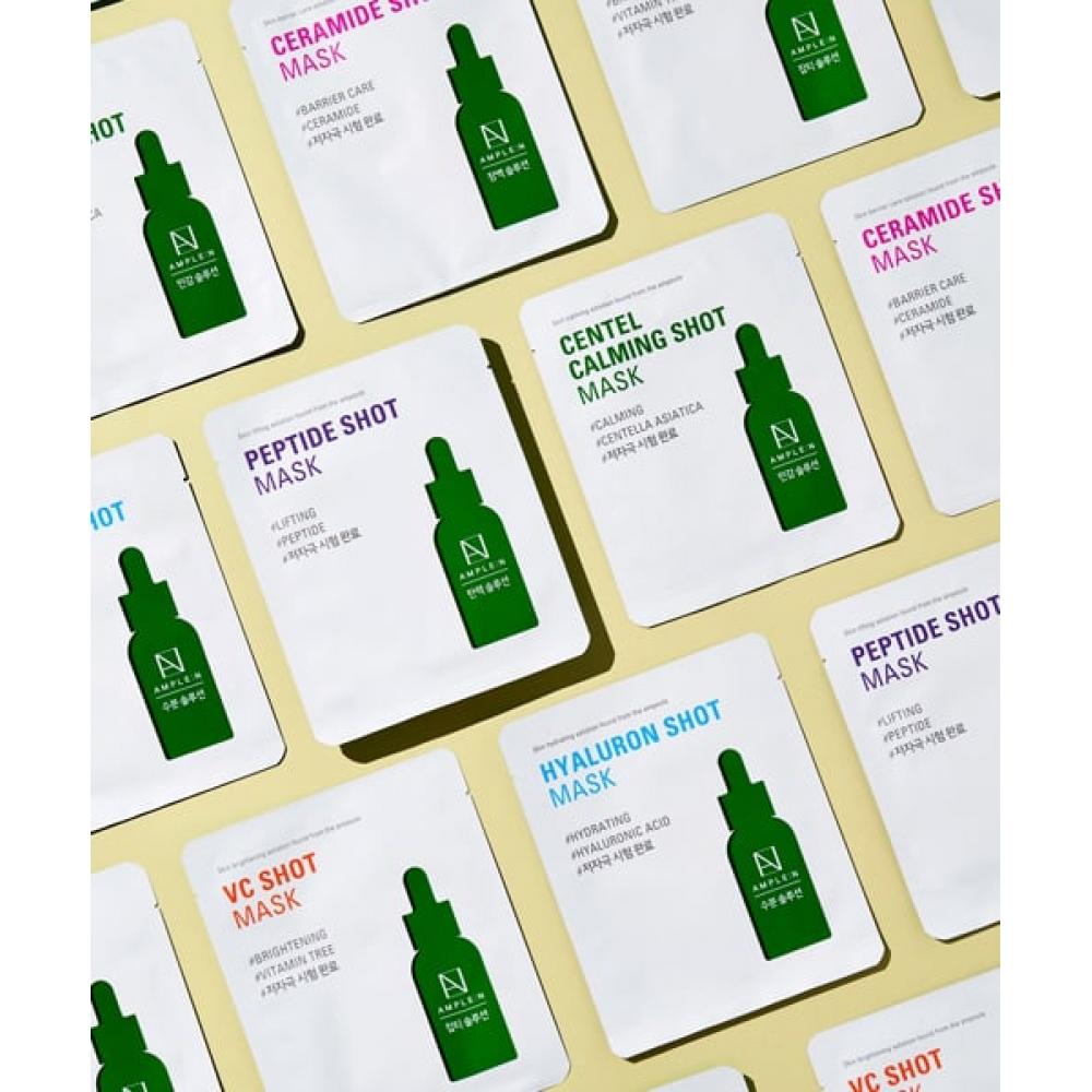 AmpleN [5+5] Ампульная N Маска 10 Листов Выберите 1 Из 5 Типов (Calming) Centel Calming Shot Mask Pack 1 sheet