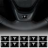 Car Sticker 2025 New Tesla 10/20/50Pcs 3D Epoxy Emblem Stickers Car Steering Wheel Audio Decor Decals Accessories For Tesla Mode