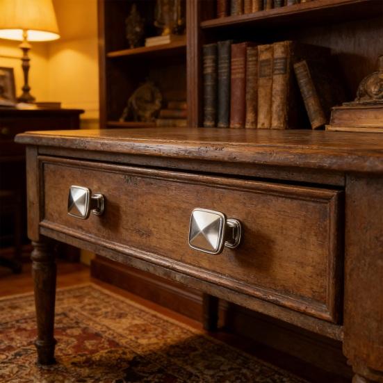 Door Knobs Polished Chrome Finish Zinc Alloy Interior Door Handle Decorative Non-Latching Drawers Cabinets Handle